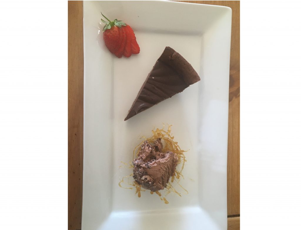 Mrs Hughes - Chocolate torte with spun caramel