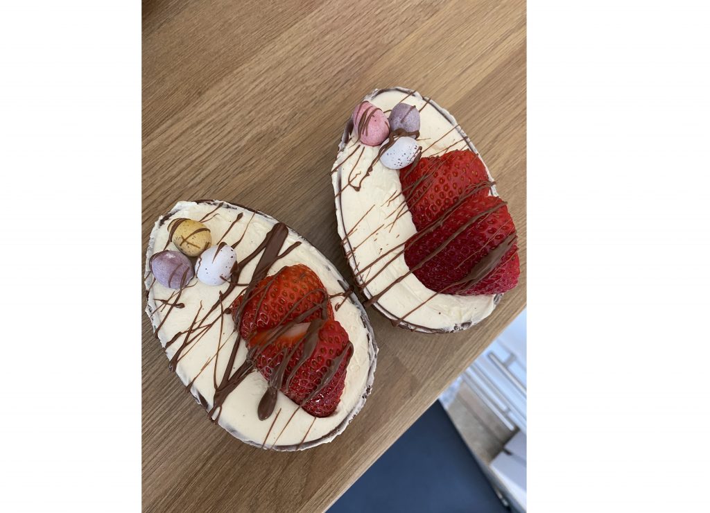 Mrs Shields - cheesecake filled Easter eggs