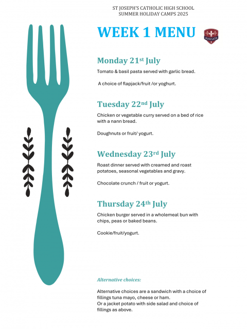 Summer Menu Holiday Camps week 1 2025-1